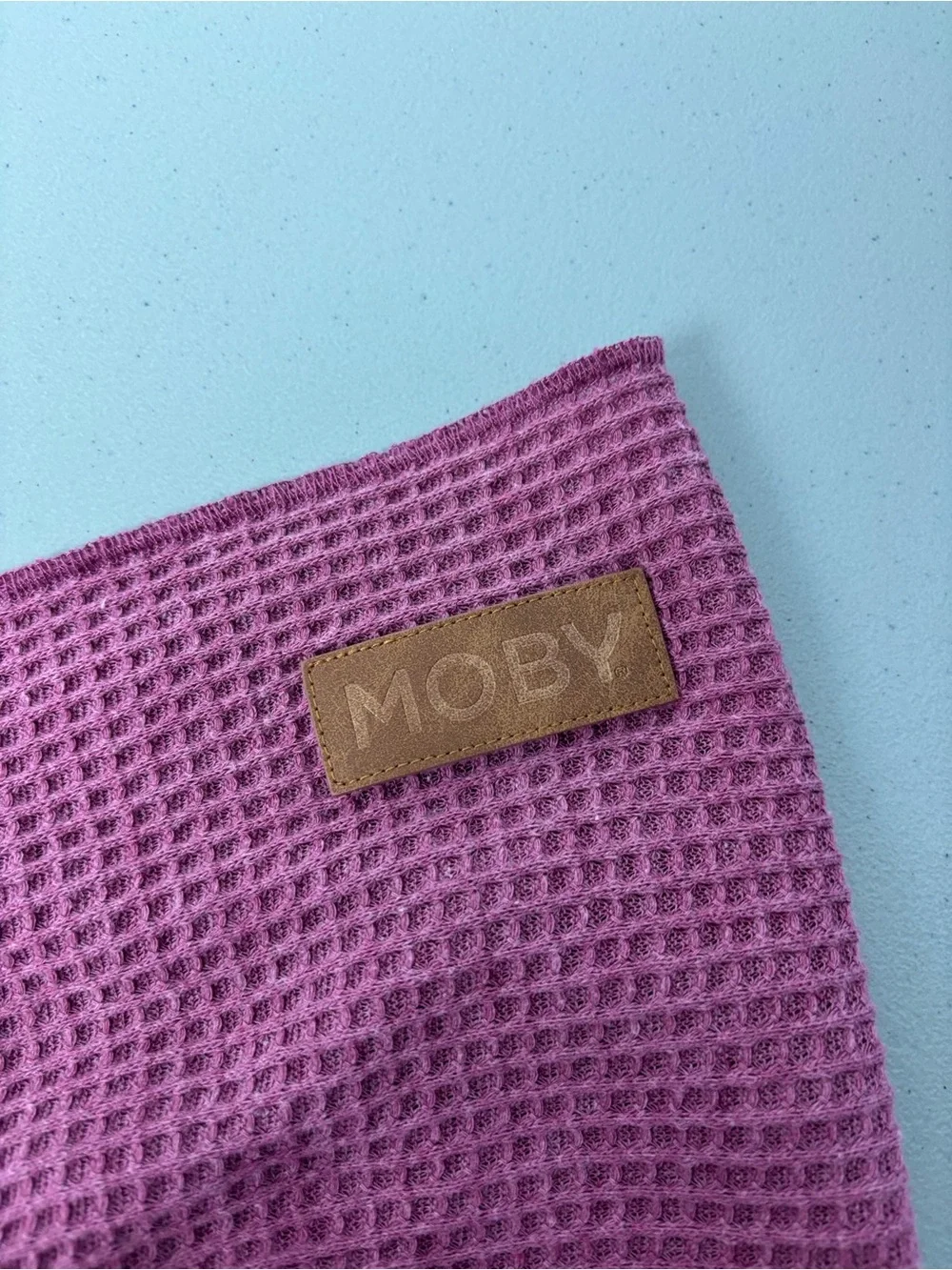 Moby Wrap Waffle Knit Wrap Baby Pink Soft Stretchy Cotton Blend One Size